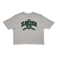 Xavier Women's Crop T-Shirt - Grey Hoodie, Sweatshirt | ZylaModa.com