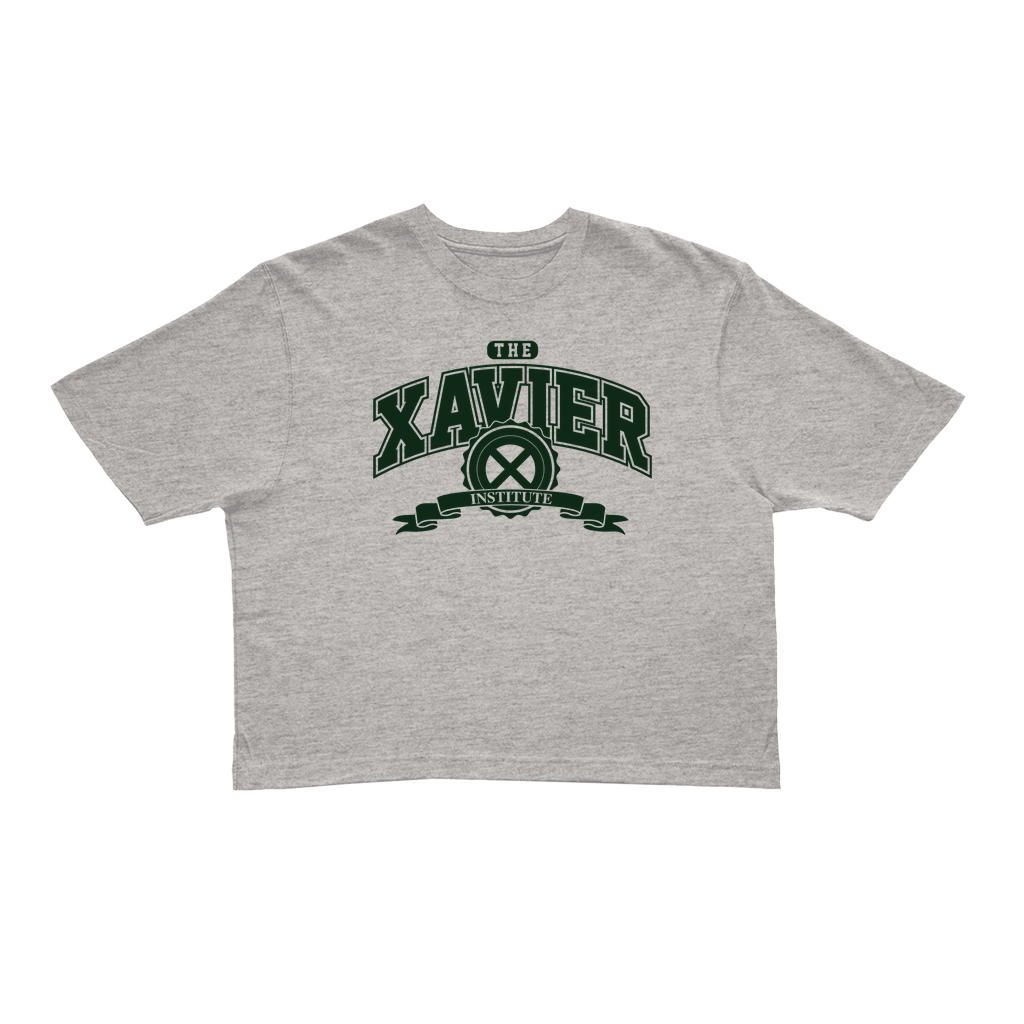 Xavier Women's Crop T-Shirt - Grey Hoodie, Sweatshirt | ZylaModa.com