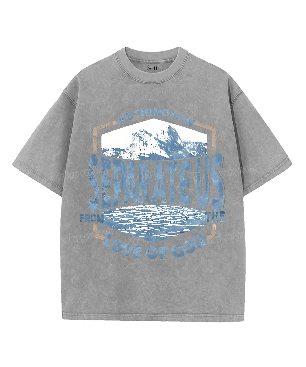 Nothing Can Separate Us Unisex Washed Christian T-shirt Hoodie, Sweatshirt | ZylaModa.com (Image 3)