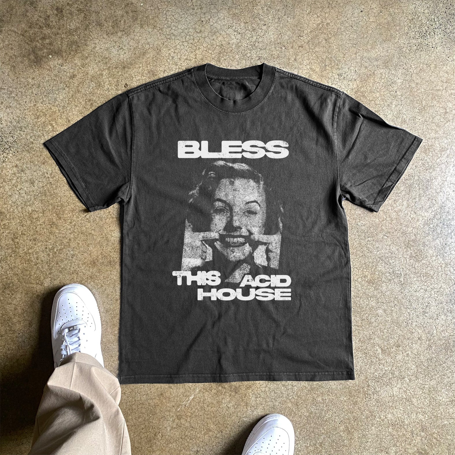 BLESS THIS ACID HOUSE HEAVYWEIGHT BLACK TSHIRT Hoodie, Sweatshirt | ZylaModa.com (Image 2)