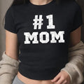 #1 Mom Number One Mom Mama Mother Funny Mother's Day Y2K Baby Tee, Mothers Day Baby Tee, Trendy Aesthetic Top Gift For...