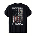 [100% Cotton] American Flag Patriots T-Shirt - 'I Don't Run I Reload Gun' Design Hoodie, Sweatshirt | ZylaModa.com