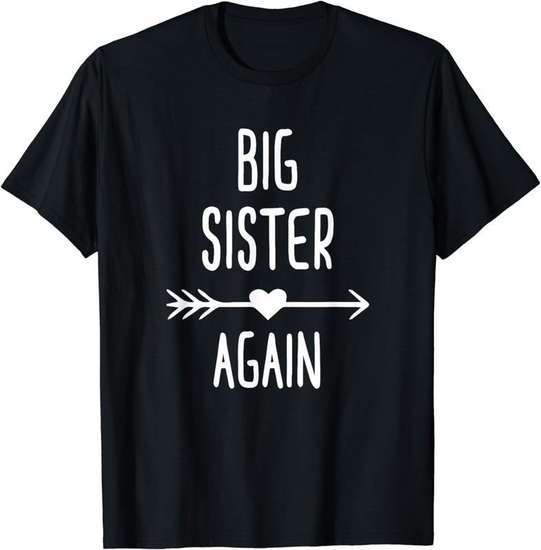 [100% Cotton] Big Sister Again Shirt Sis To Be Girls Youth Teens T-Shirt Hoodie, Sweatshirt | ZylaModa.com
