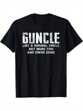 [100% Cotton] Black Cotton Men's Funny Guncle T-Shirt | Like Normal Uncle Hoodie, Sweatshirt | ZylaModa.com