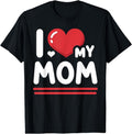 [100% Cotton] I Love My Mom Heart T-Shirt Hoodie, Sweatshirt | ZylaModa.com