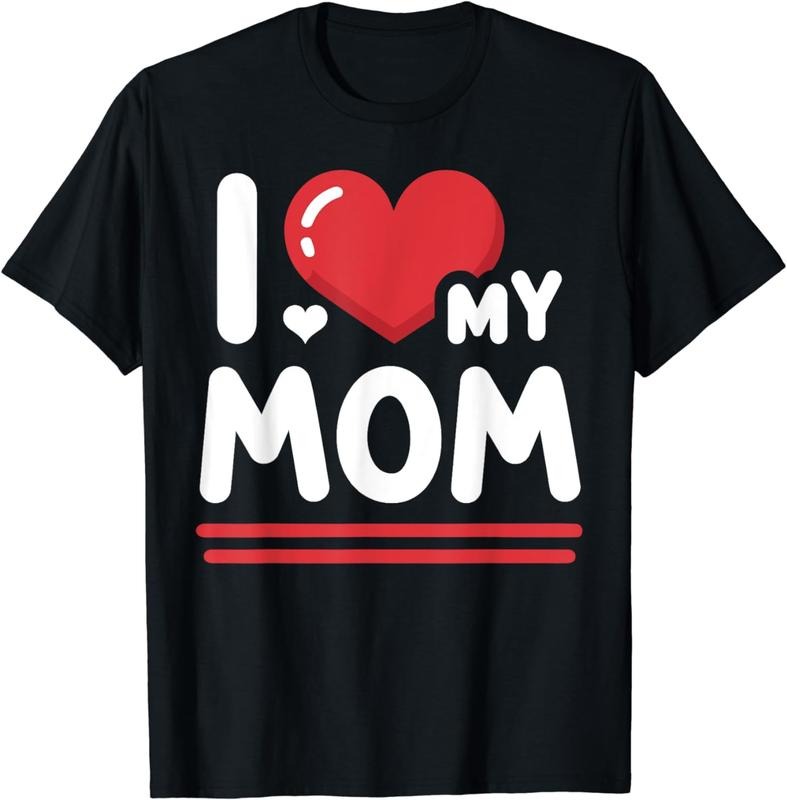 [100% Cotton] I Love My Mom Heart T-Shirt Hoodie, Sweatshirt | ZylaModa.com