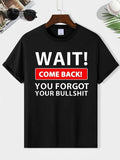 [100% Cotton] Mens Trendy Bullshit Print T-Shirt - Stylish Round Neck Hoodie, Sweatshirt | ZylaModa.com