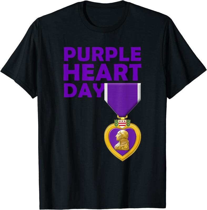 [100% Cotton] Purple Heart Day T-shirt 7 August National Military Day Hoodie, Sweatshirt | ZylaModa.com