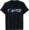 [100% Cotton] Rectal Cancer Fighter T Shirt - Blue Ribbon Awareness T-Shirt Hoodie, Sweatshirt | ZylaModa.com