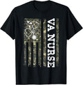 [100% Cotton] VA Nurse Camouflage American Flag Patriotic Nurse Week 2024 T-Shirt Hoodie, Sweatshirt | ZylaModa.com