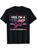 [100% Cotton] Yes I'm A Trump Girl No Apologies 2024 Election Womens T-Shirt Hoodie, Sweatshirt | ZylaModa.com