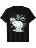 [100% Cotton] arting Snowman Make Snowflakes Christmas Winter Gift T-Shirt Hoodie, Sweatshirt | ZylaModa.com