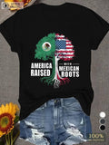 [100% Cotton] merican mexican Women's Plus Size Sports Short Sleeve T-Shirt Hoodie, Sweatshirt | ZylaModa.com