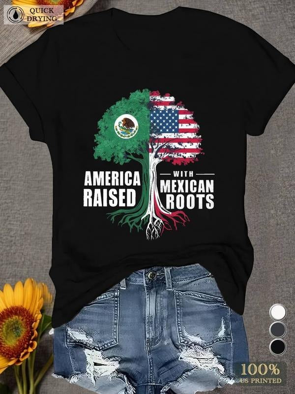 [100% Cotton] merican mexican Women's Plus Size Sports Short Sleeve T-Shirt Hoodie, Sweatshirt | ZylaModa.com
