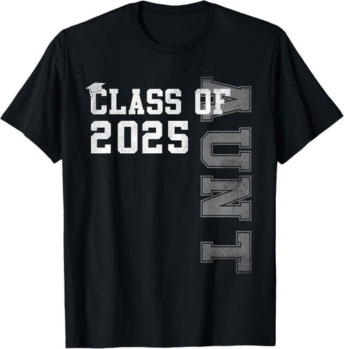 100% Cotton Aunt Senior 2025 Proud Auntie Of A Class Of 2025 Graduation T-Shirt Hoodie, Sweatshirt | ZylaModa.com