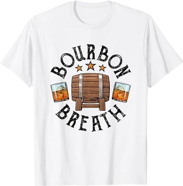 [100% Cotton]Bourbon Breath Whiskey Barrel Alcohol Drinker Drinking T-Shirt Hoodie, Sweatshirt | ZylaModa.com