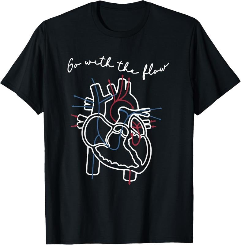 100% Cotton CVICU Cardiac Nurse Anatomy Cardiology Human Heart Flow T-Shirt Hoodie, Sweatshirt | ZylaModa.com