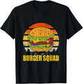 100% Cotton Cheese On Burger Squad Funny Hamburger Lover Graphic T-Shirt Hoodie, Sweatshirt | ZylaModa.com
