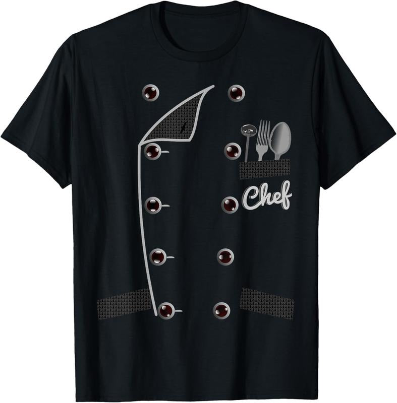 100% Cotton Chef TShirt Uniform Jacket Faux Funny Cook Shirt for Cooking T-Shirt Hoodie, Sweatshirt | ZylaModa.com
