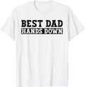 [100% Cotton]Cool Father's Day Kids Craft Handprints Best Dad Hands Down T-Shirt Hoodie, Sweatshirt | ZylaModa.com