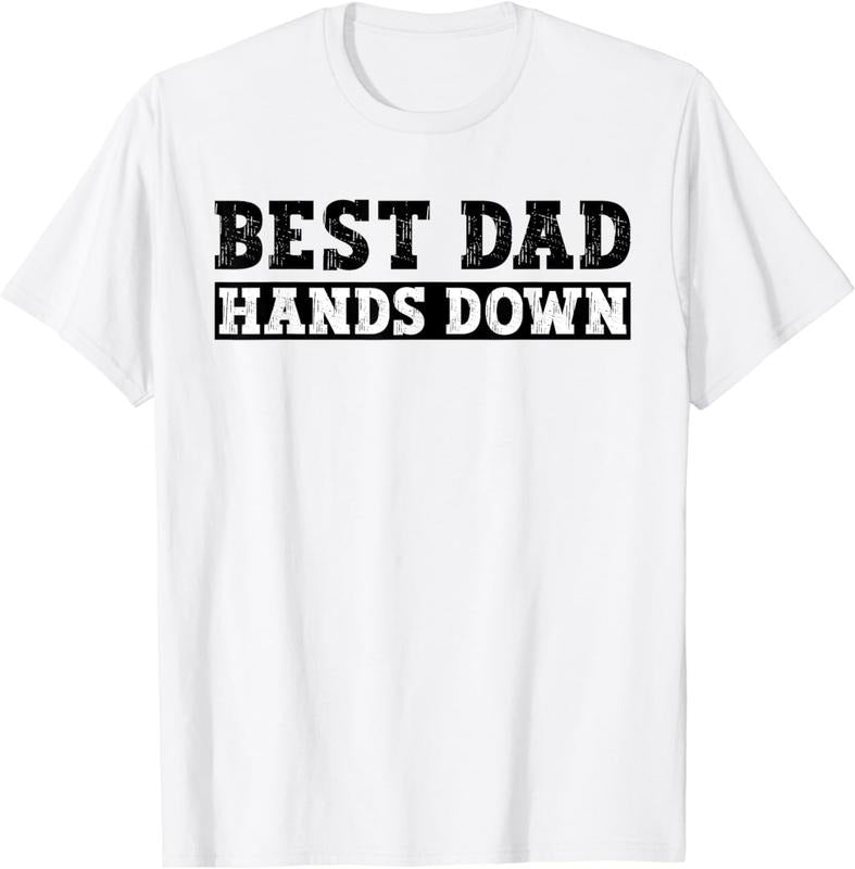 [100% Cotton]Cool Father's Day Kids Craft Handprints Best Dad Hands Down T-Shirt Hoodie, Sweatshirt | ZylaModa.com