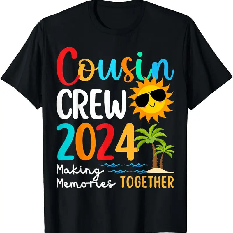 [100% Cotton]Cousin crew 2024 Summer Vacation Beach Family Trips Matching T-Shirt Hoodie, Sweatshirt | ZylaModa.com