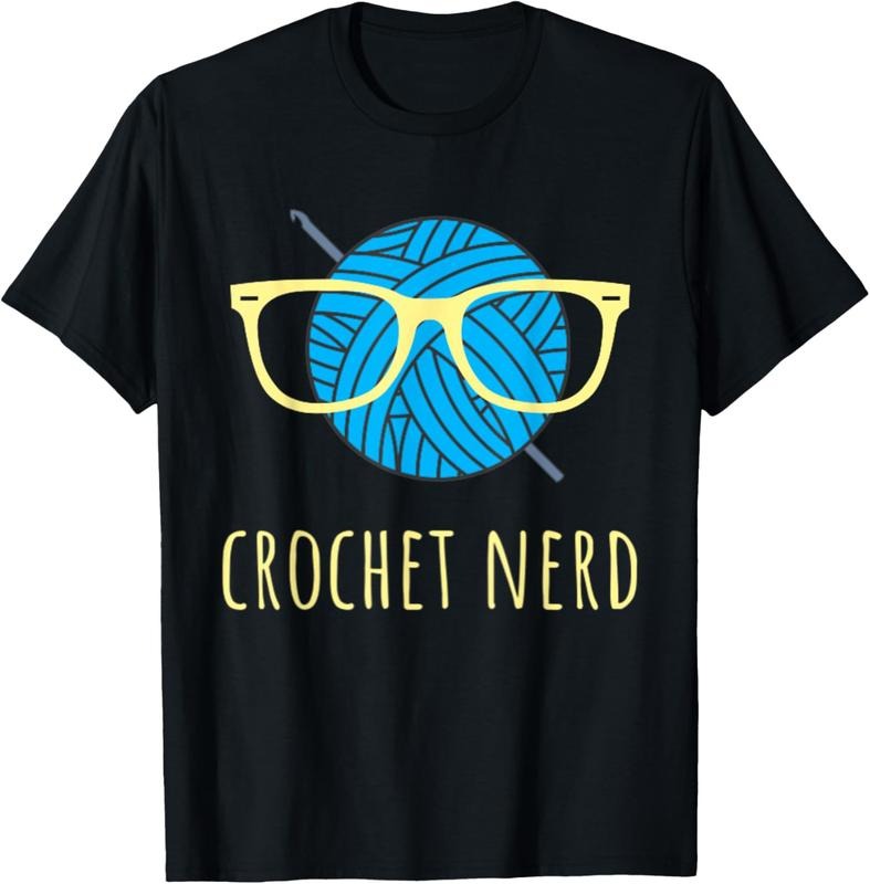 100% Cotton Crochet Nerd Funny Grandma Mom Crocheting Yarn Lover Gift T-Shirt Hoodie, Sweatshirt | ZylaModa.com