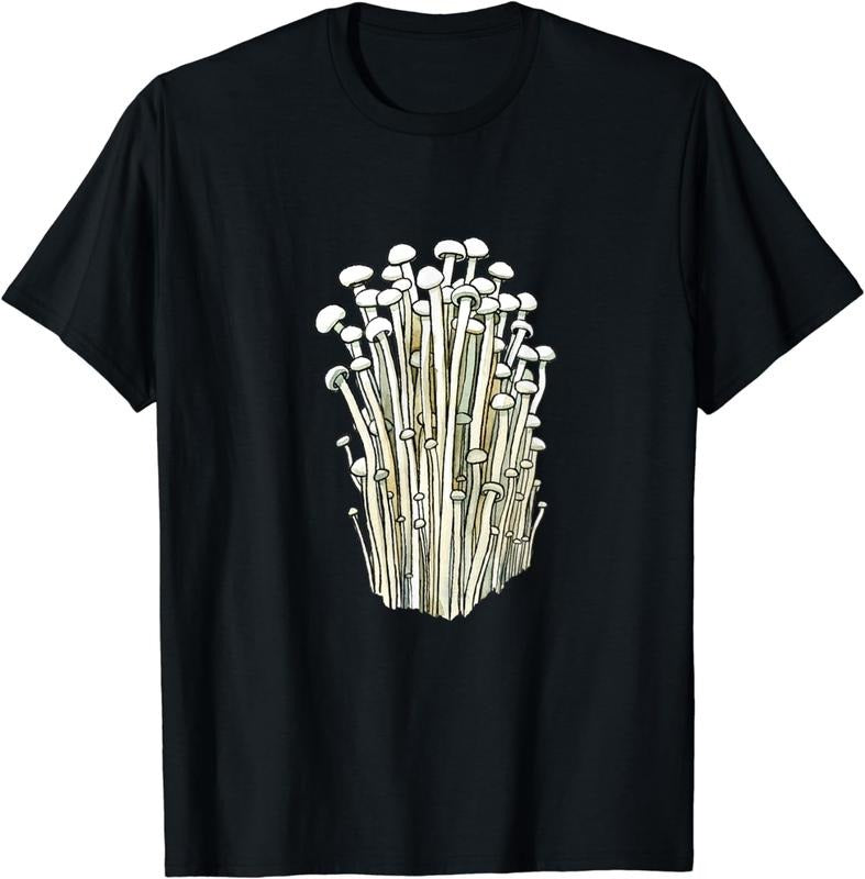 [100% Cotton]Enoki Japanese Velvet Shank Enokitake Flammulina Shrooms T-Shirt Hoodie, Sweatshirt | ZylaModa.com