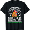 [100% Cotton]Funny Crazy Chicken Farmer Lady Women T-Shirt Hoodie, Sweatshirt | ZylaModa.com