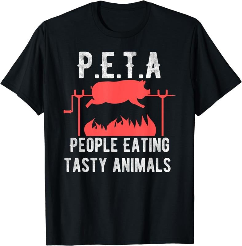 [100% Cotton]Funny P.E.T.A People Eating Tasty Animals BBQ Kids Adults T-Shirt Hoodie, Sweatshirt | ZylaModa.com
