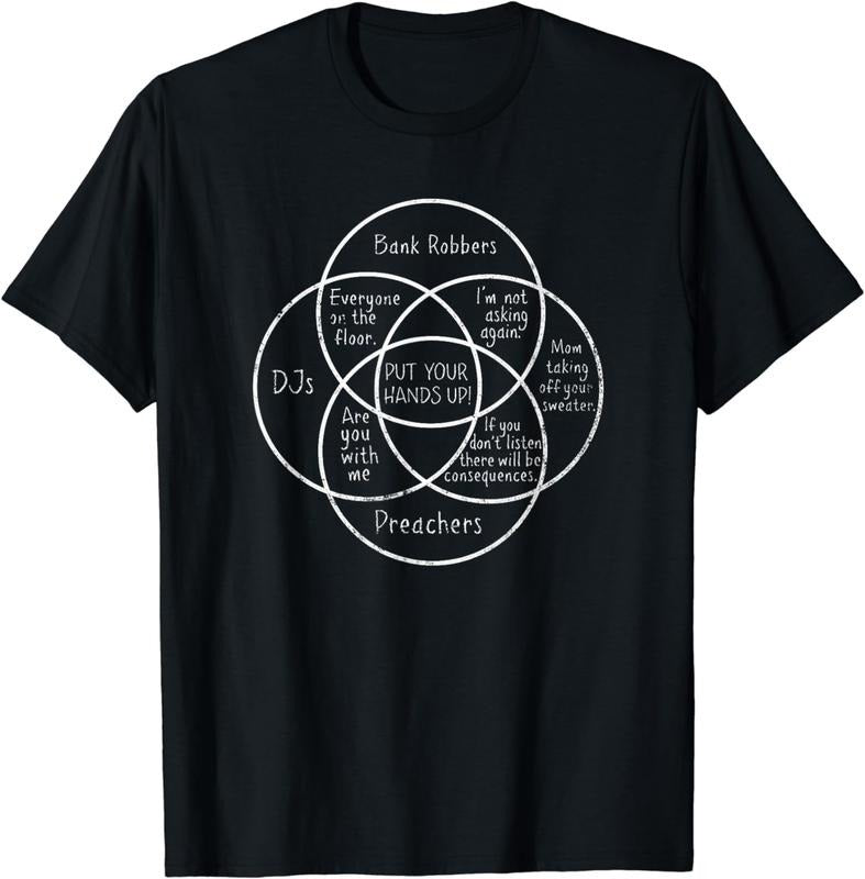 [100% Cotton]Funny Venn Diagram "PUT YOUR HANDS UP!" Distressed T-Shirt Hoodie, Sweatshirt | ZylaModa.com