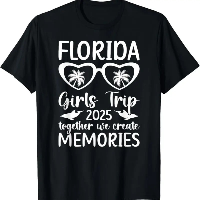 100% Cotton Girls Trip Florida 2025 We Create Memories Florida Vacation T-Shirt Hoodie, Sweatshirt | ZylaModa.com