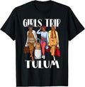 [100% Cotton]Girls Trip Tulum Mexico 2024 Vacation Weekend Black Women T-Shirt Hoodie, Sweatshirt | ZylaModa.com