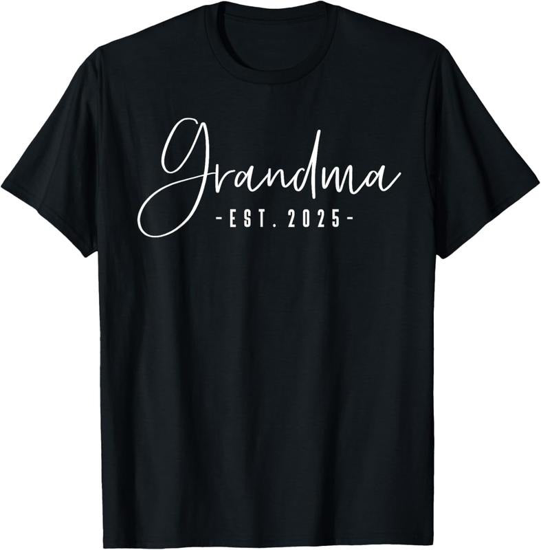 100% Cotton Grandma Est 2025 Grandma To Be Gifts New Grandma 2025 T-Shirt Hoodie, Sweatshirt | ZylaModa.com
