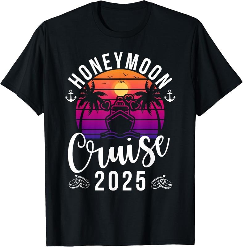 100% Cotton Honeymoon Cruise 2025 Ship Trip Couples Matching Vacation T-Shirt Hoodie, Sweatshirt | ZylaModa.com