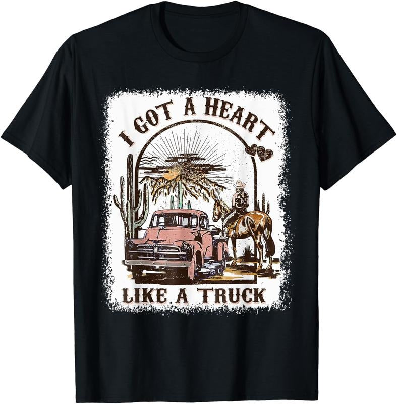 [100% Cotton]I Got A Heart Like A Truck T-Shirt Hoodie, Sweatshirt | ZylaModa.com
