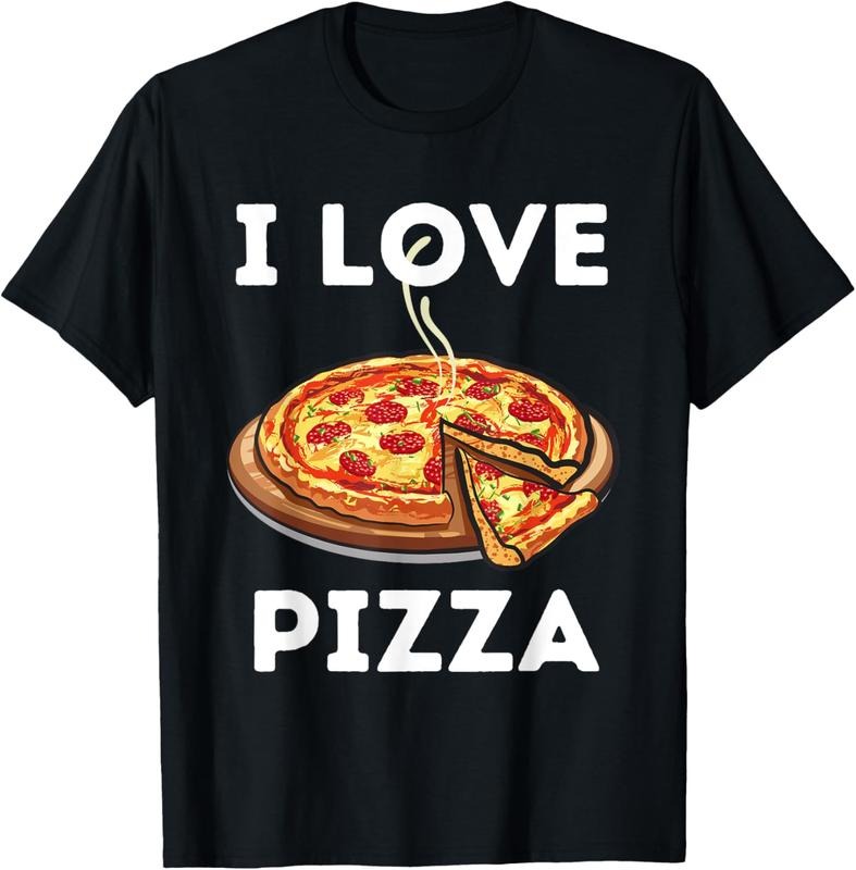 100% Cotton I Love Pizza - Food Lover Foodie T-Shirt Hoodie, Sweatshirt | ZylaModa.com