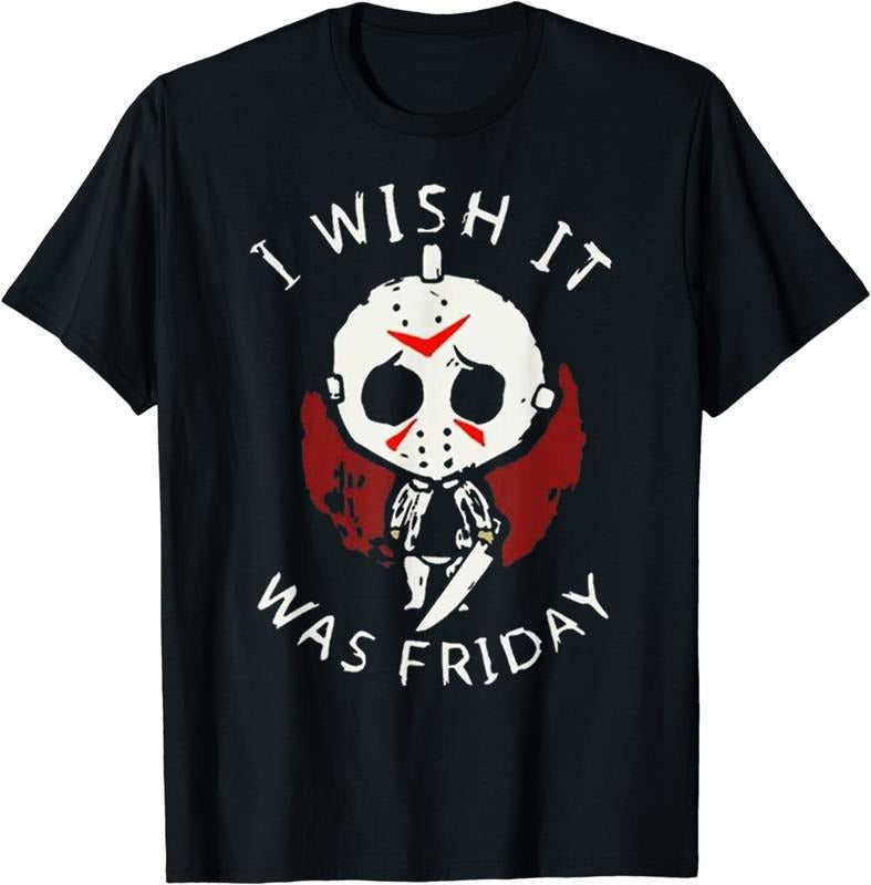 [100% Cotton]I Wish It Was Friday Funny Halloween Scary Holiday Horror T-Shirt Hoodie, Sweatshirt | ZylaModa.com