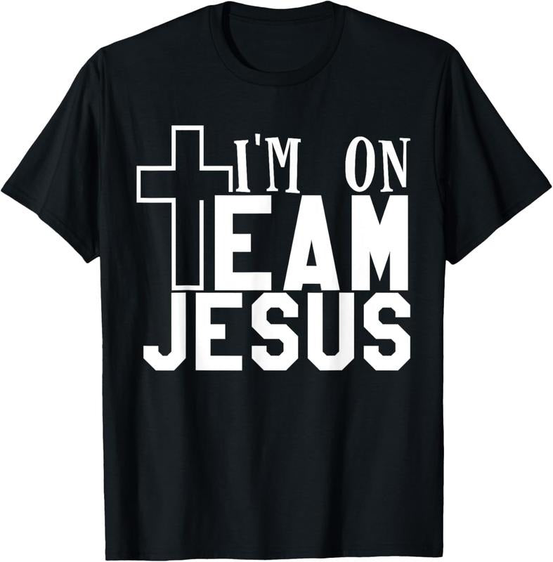 100% Cotton I'm On Team Jesus Cute Christian Jesus Inspirational Party T-Shirt Hoodie, Sweatshirt | ZylaModa.com