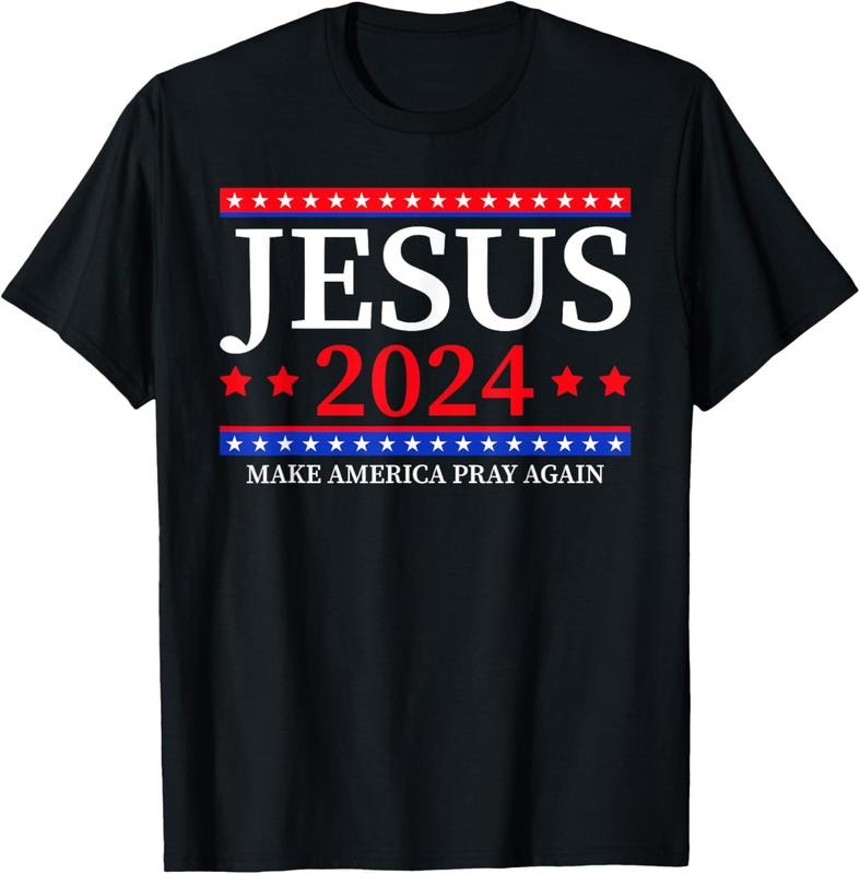 100% Cotton Jesus 2024 Make America Pray Again Christian T-Shirt Hoodie, Sweatshirt | ZylaModa.com