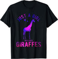 [100% Cotton]Just A Girl Who Loves Giraffes Lover Giraffe Girl T-Shirt Hoodie, Sweatshirt | ZylaModa.com