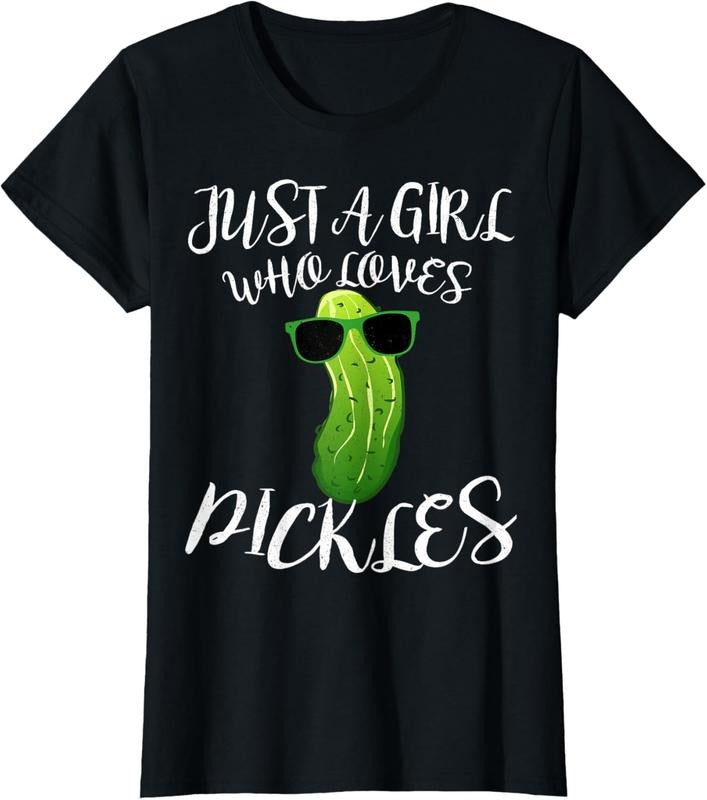 100% Cotton Just A Girl Who Loves Pickles T-Shirt Pickle Women Gift Hoodie, Sweatshirt | ZylaModa.com