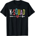 [100% Cotton]K-Squad - Kindergarten Teacher Team Shirts - Kinder Crew T-Shirt Hoodie, Sweatshirt | ZylaModa.com