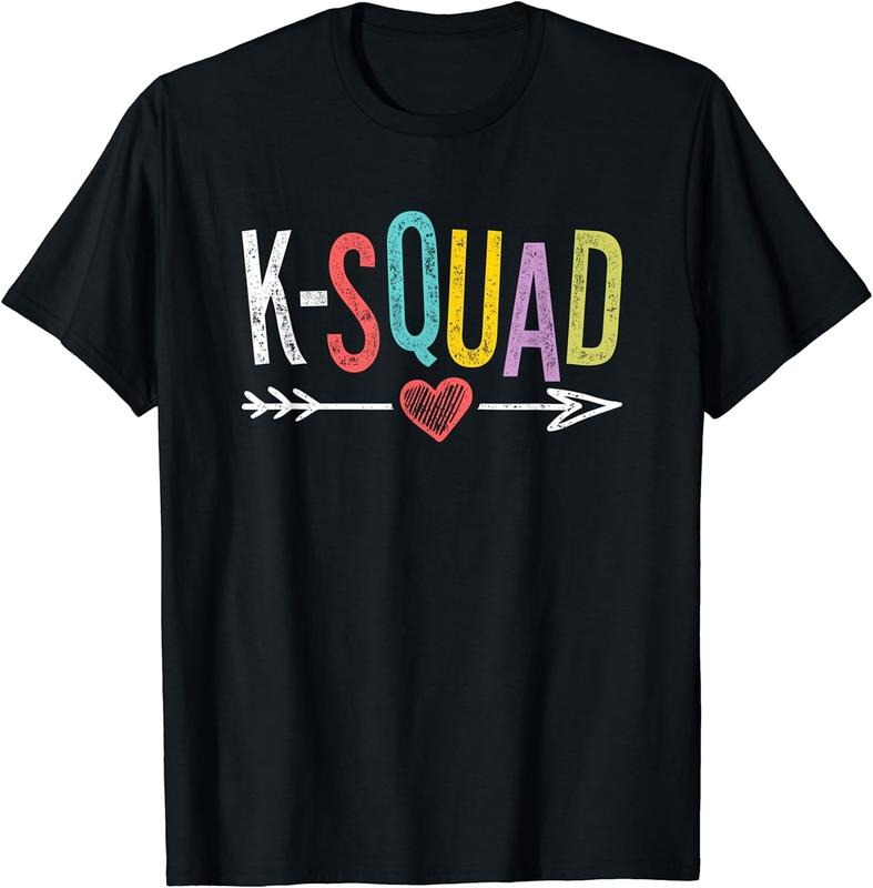[100% Cotton]K-Squad - Kindergarten Teacher Team Shirts - Kinder Crew T-Shirt Hoodie, Sweatshirt | ZylaModa.com