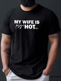 [100% Cotton]Men's Letter Print Round Neck Shortsleeve Tee, Summer Outfits, Summer Clothes, Regular Fit Streetwear Short...
