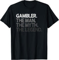 100% Cotton Mens Gambler Gift Man Myth The Legend T-Shirt Hoodie, Sweatshirt | ZylaModa.com