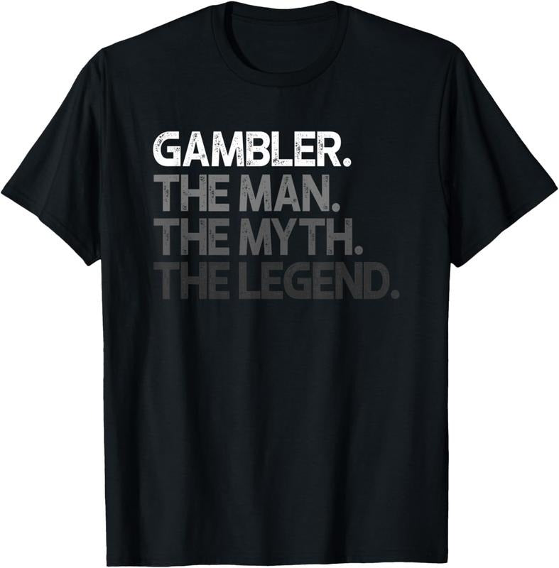 100% Cotton Mens Gambler Gift Man Myth The Legend T-Shirt Hoodie, Sweatshirt | ZylaModa.com
