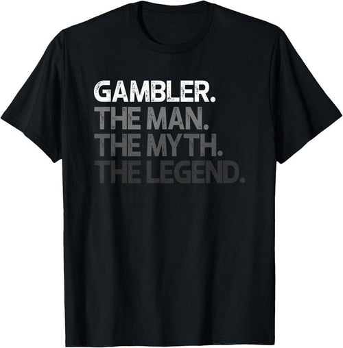 100% Cotton Mens Gambler Gift Man Myth The Legend T-Shirt Hoodie, Sweatshirt | ZylaModa.com