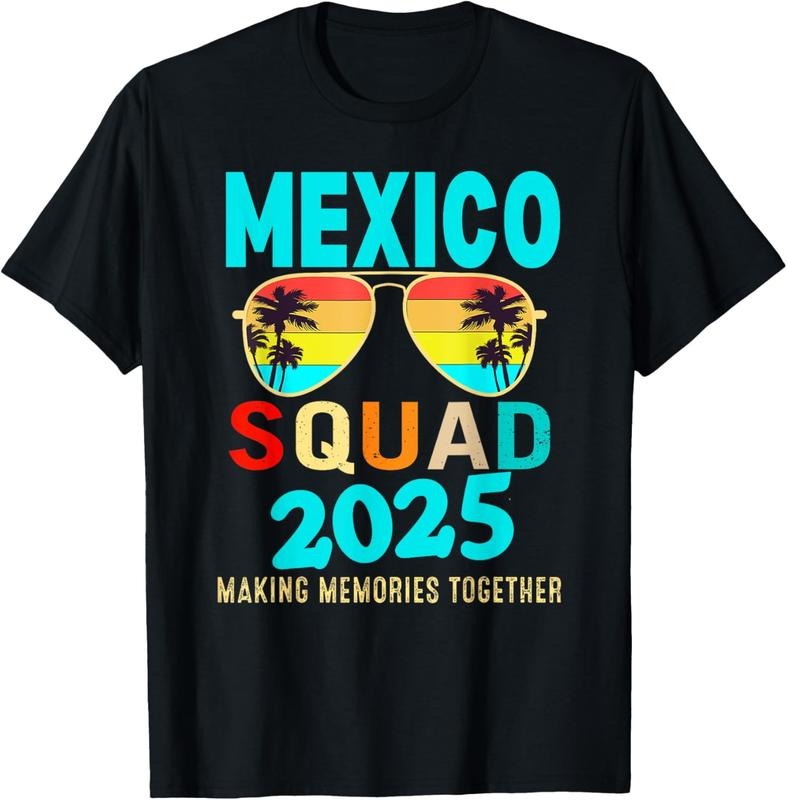 100% Cotton Mexico 2025 Tropical Beach Vacation Matching T-Shirt Hoodie, Sweatshirt | ZylaModa.com
