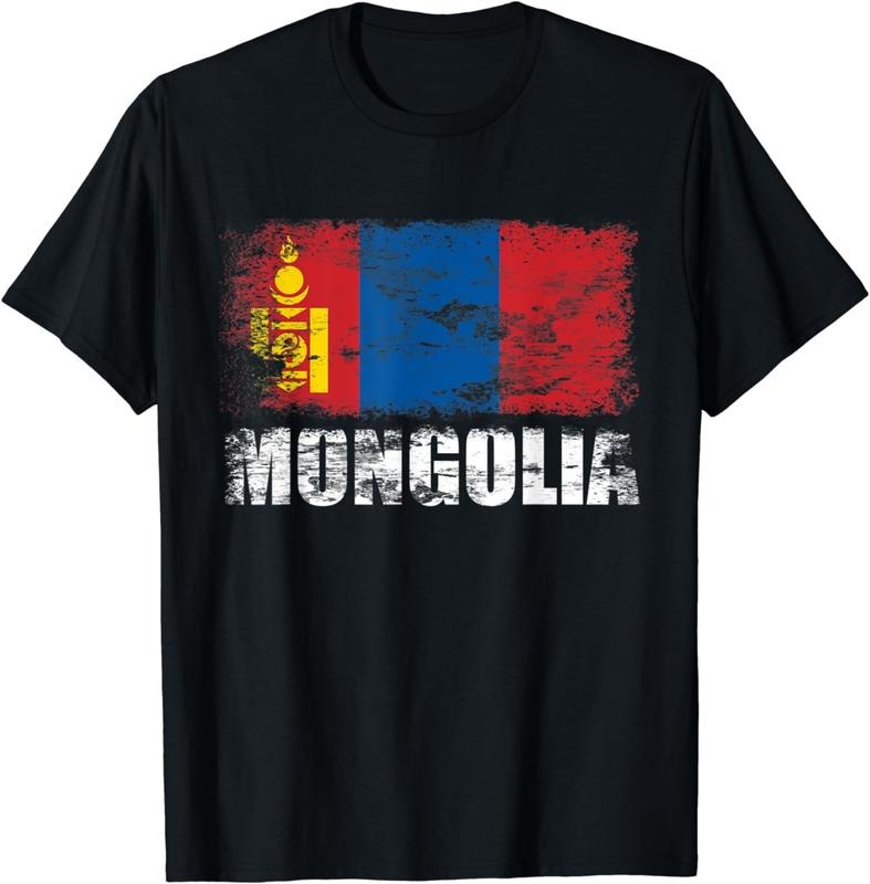 [100% Cotton]Mongolia Flag T-Shirt | Mongolian Flag Tee Hoodie, Sweatshirt | ZylaModa.com